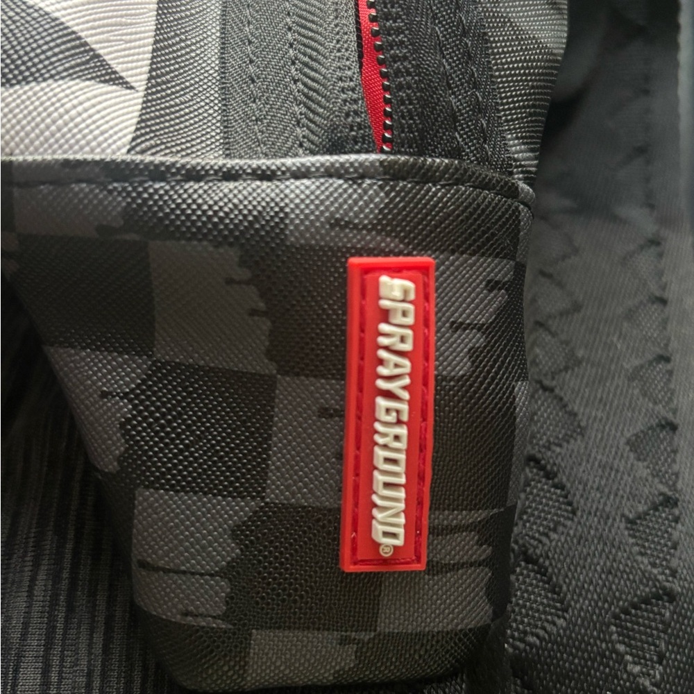 Sprayground Black and Gray Checkered Men's Bag